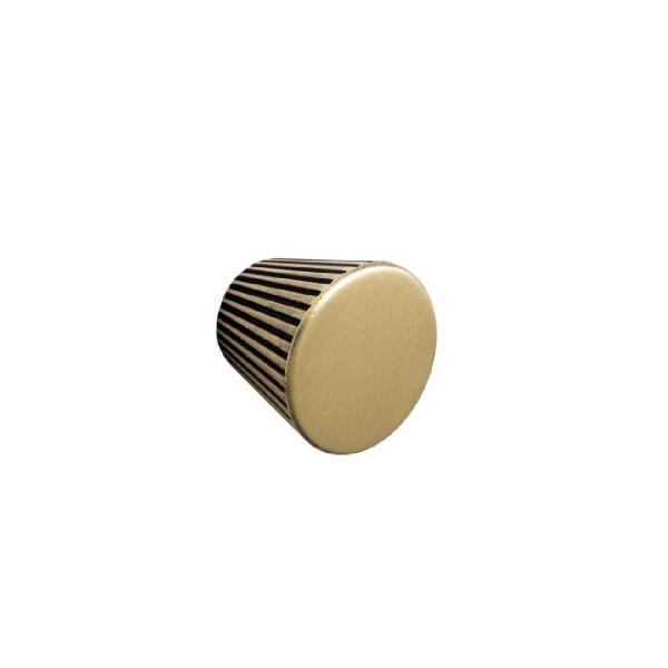 ALCHESTER FLUTED TAPERED KNOB Cupboard Handle - 30mm diameter - 5 finishes (PWS K1136.30)